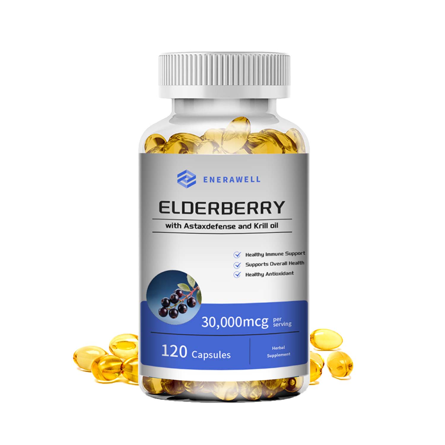 Omega 3 Fish Oil - Antarktika Krill Yağı 1000mg Kapsül, Doğal