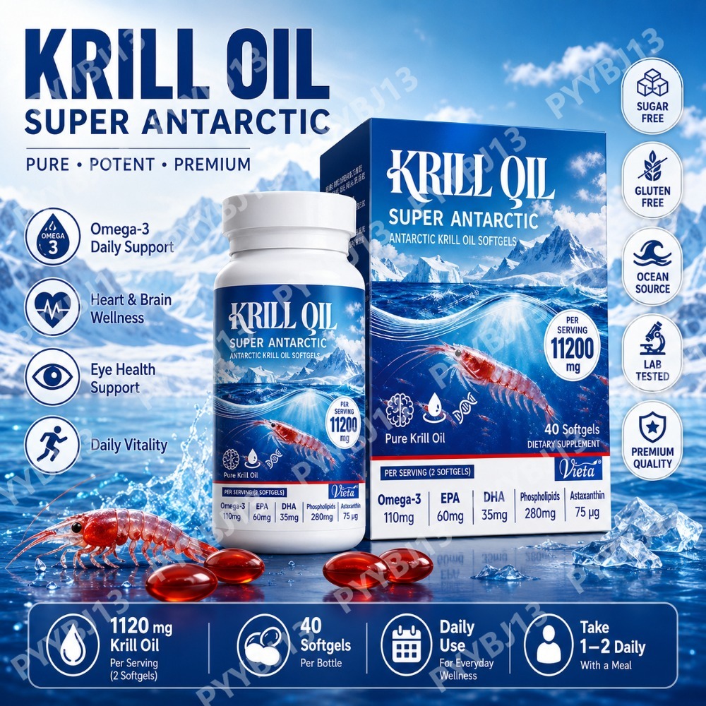Omega 3 Fish Oil - Antarktika Krill Yağı Takviyesi, Servis Başına