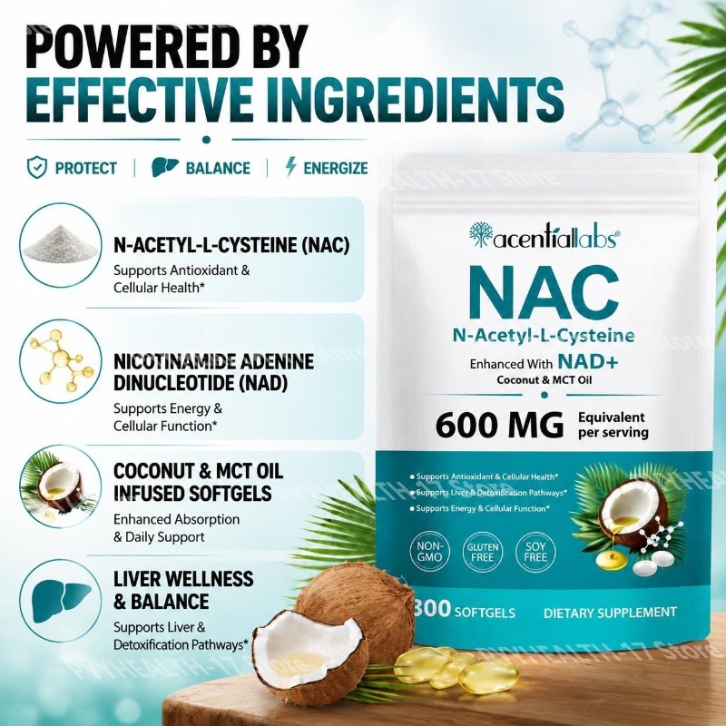 NAC (N-Acetil-L-Sistein) Yumuş - Mct Oil Coconut incelemesi ve fiyatı